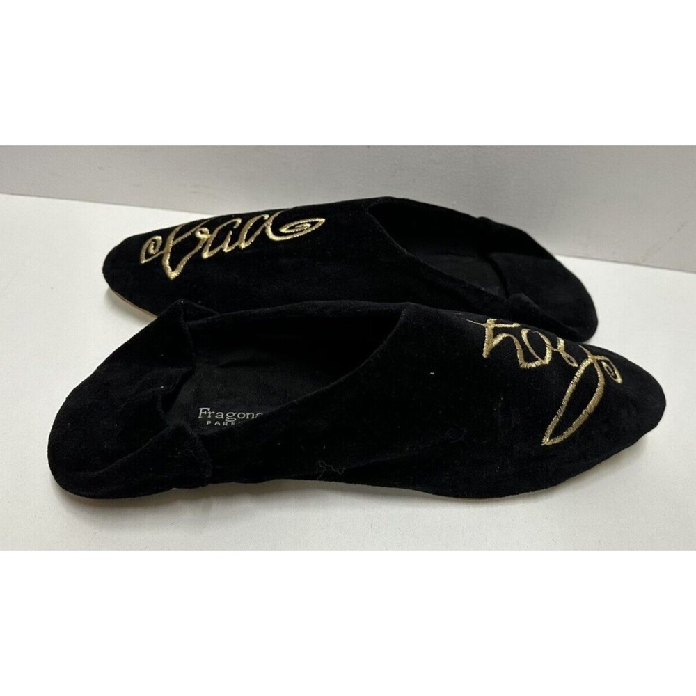 Fragonard Parfumeur Men Size Xl Velours Black Babouches With Gold Embroidery View 6